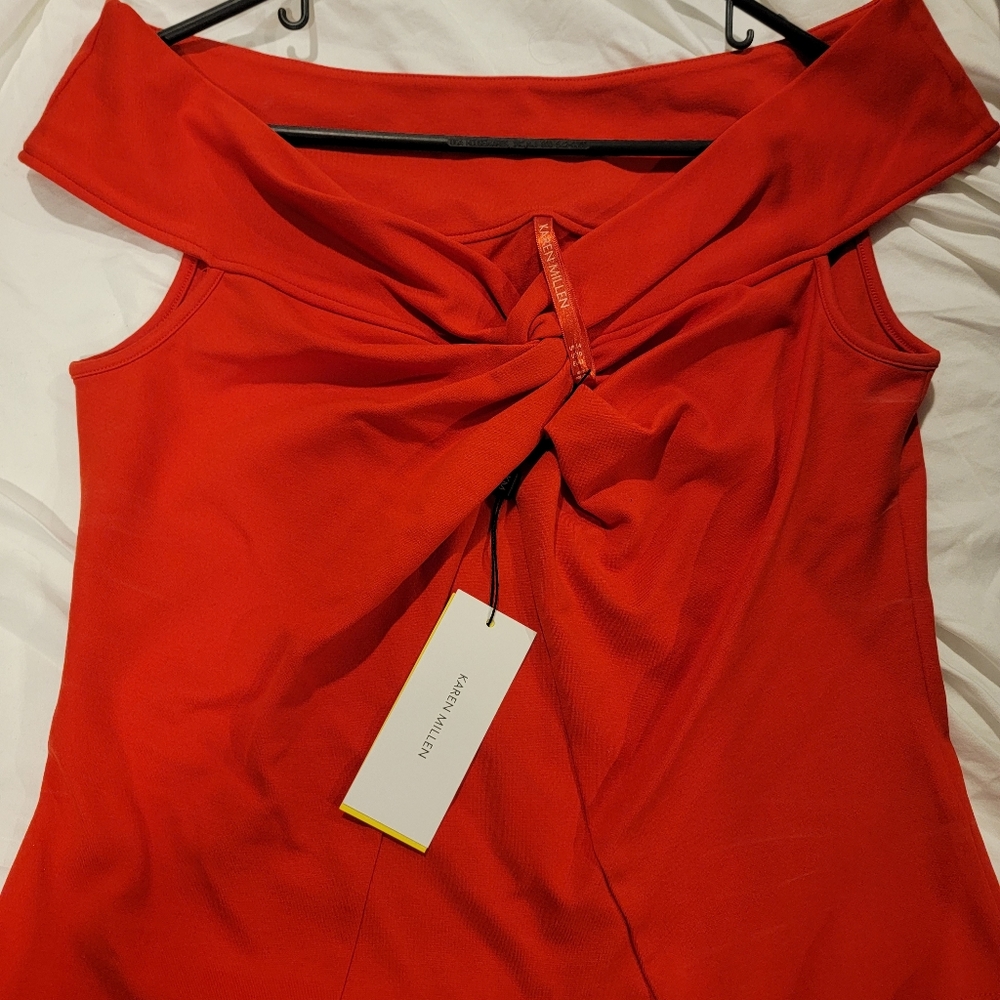 Karen Millen twisted off shoulder top NWT